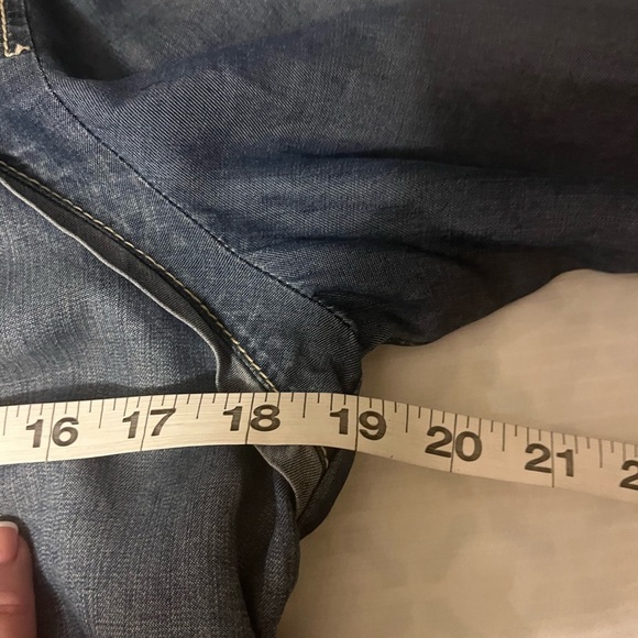 Armani Exchange Denim Hooded Women's Jacket, size Large - Picture 8 of 9